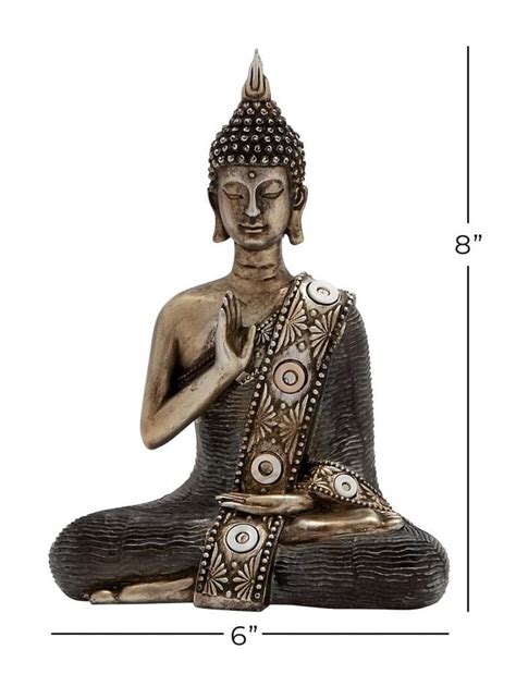 Grayson Lane Eclectic X In Textured Polystone Sitting Buddha