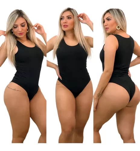 Body Feminino Regata Liso Suplex Feche Preto Básico MercadoLivre