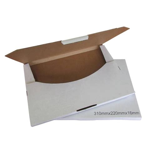 100 X Double Dvd Cardboard Letter Mailer 310x220x16mm White Packaging