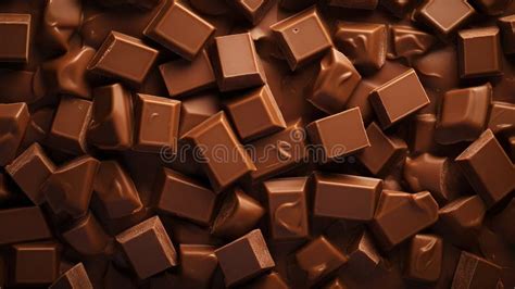 milk chocolate chunks background top view   chocolate blocks