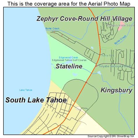 Aerial Photography Map of Stateline, NV Nevada