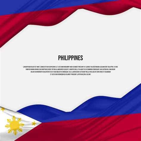 Premium Vector Philippines Flag Design Waving Philippines Flag Made Of Satin Or Silk Fabric