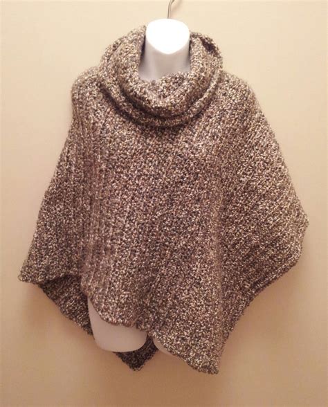 Cowl Neck Poncho Women S Poncho Sweater Etsy