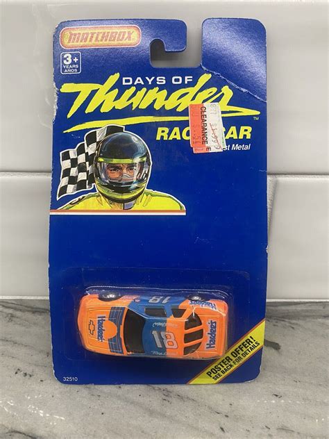 Matchbox 1990 Days Of Thunder Race Car 18 Hardees Orange EBay