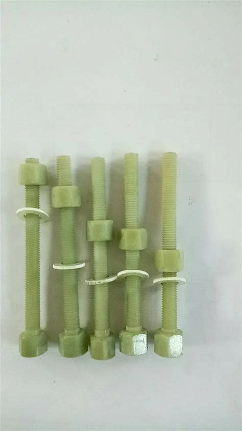 Fiberglass Grp Frp Hex Bolt And Nut Epoxy Resin Composite Bolt And Nut