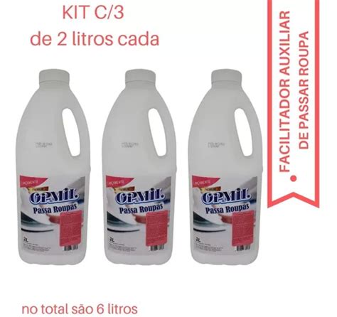 Kit 3 Auxiliar Passar Roupas 2l Passa Facil 6 Litros Total