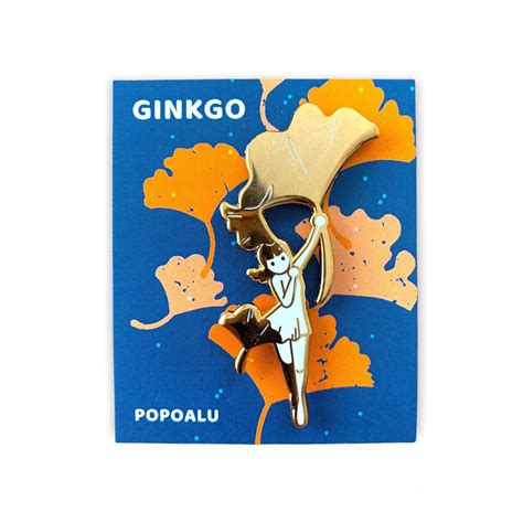 Ginkgo Enamel Pin Etsy