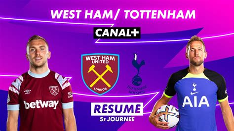 Le résumé de West Ham Tottenham Premier League 2022 23 5ème