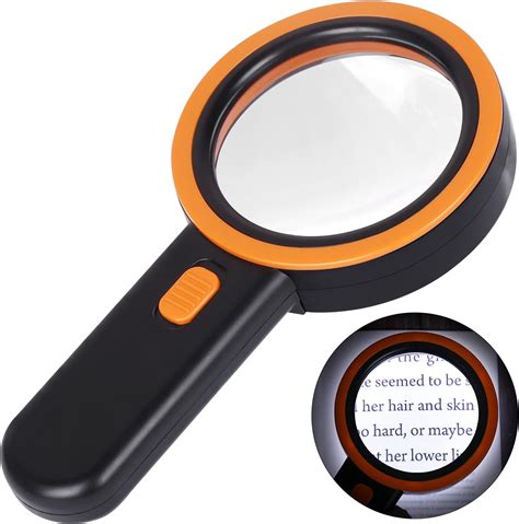 Shengqidz 2 Pack 75mm 10x Handheld Magnifying Glassrubber Reading Magnifier For