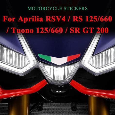 D Resin Motorcycle Front Fairing Stickers Italy Flag Badge Reflective