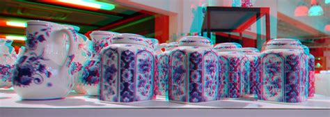 Blueware De Porceleyne Fles Delft D Anaglyph Stereo Red C Flickr