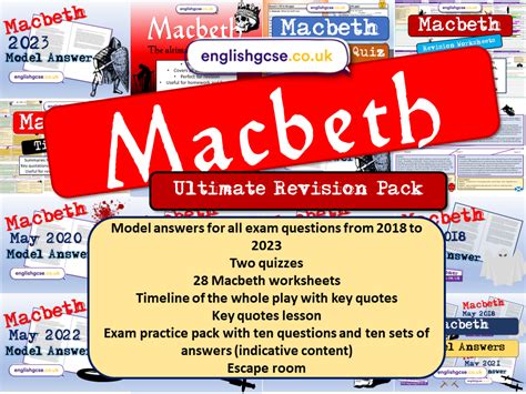 Macbeth Revision Teaching Resources