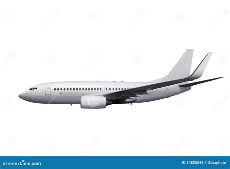 White Airplane with Path on White Stock Illustration - Illustration of ...