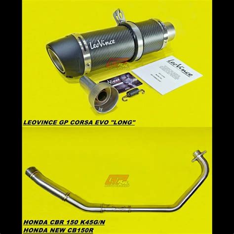 Jual Knalpot Leovince GP Corsa Evo Long Carbon Matte Fullsystem Honda