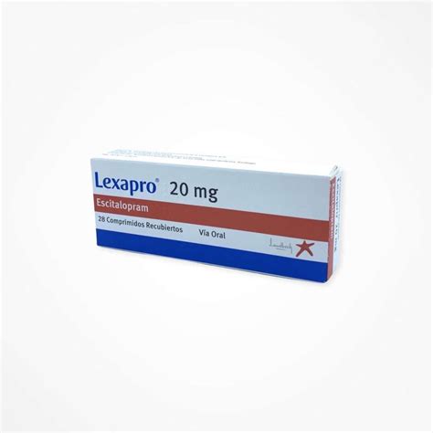 Lexapro Escitalopram 20 Mg 28 Comprimidos Recubiertos Surfarma