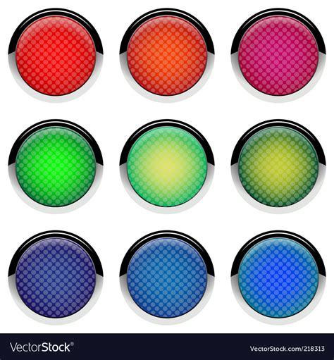 Glossy buttons Royalty Free Vector Image - VectorStock