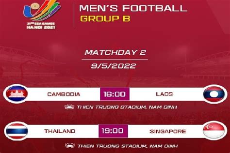 LINK LIVE STREAMING Thailand Vs Singapura SEA Games 2021 Hari Ini Link