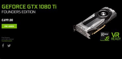 Nvidia Geforce Gtx 1080 Ti Officially Available For Pre Orders For 699