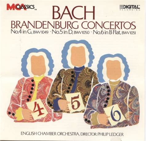 Bach The Brandenburg Concertos 4 5 6 1987