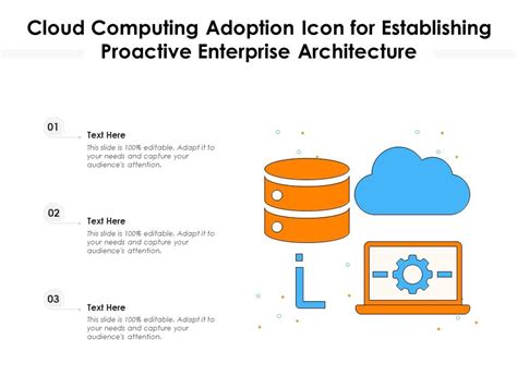 Cloud Computing Adoption Icon For Establishing Proactive Enterprise