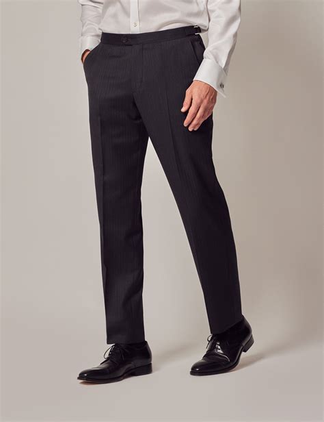 Mens Charcoal Italian Wool Morning Suit Trousers 1913 Collection