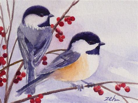 Chickadee Watercolor Painting At Getdrawings Free Download