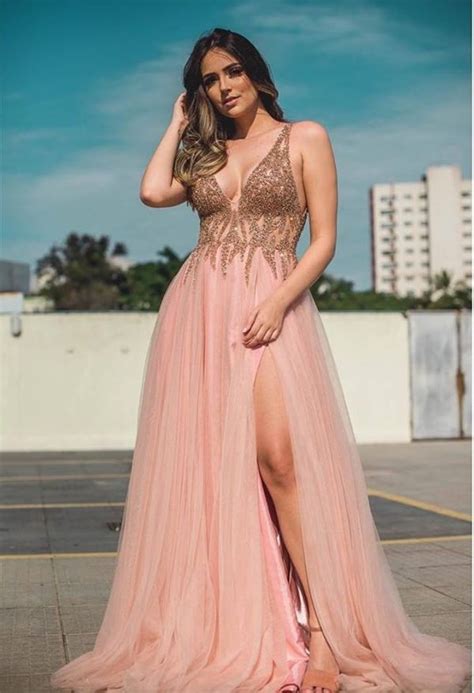 Vestido Longo Rose Gold Rose Gold Prom Dress Rose Gold Quinceanera