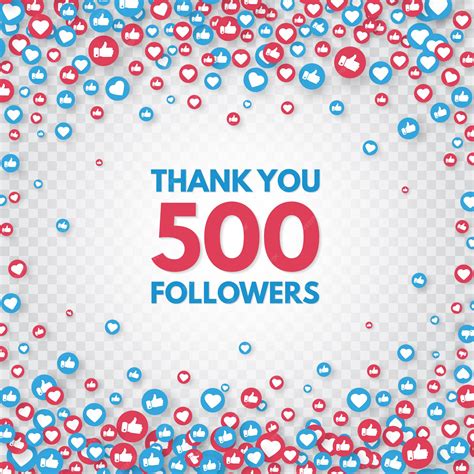 Premium Vector 500 Followers Thank You Banner Celebrate New 500