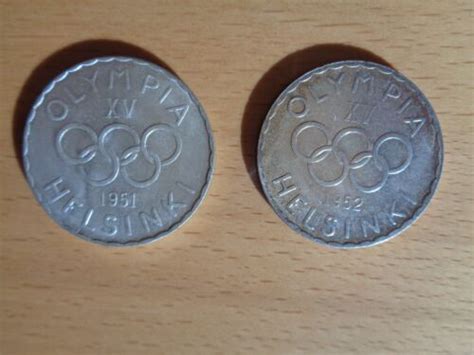 Finnland 500 Markkaa 1951 1952 Olympia Helsinki RARITÄT Silber eBay