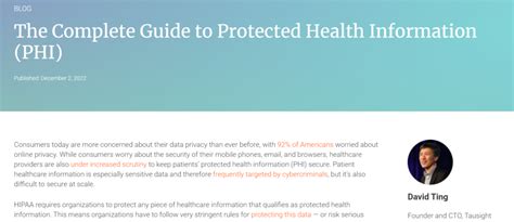 The Complete Guide To Protected Health Information Phi Tausight