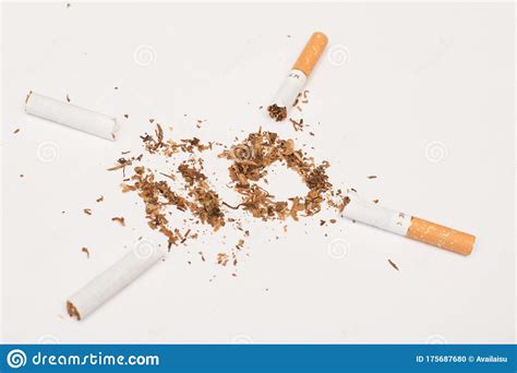 Quitting Smoking and Bad Habits. Stock Photo - Image of yellow, brown ...