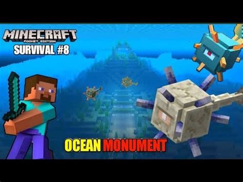 Raiding Ocean Monument In Minecraft Pe Survival Part 8 YouTube