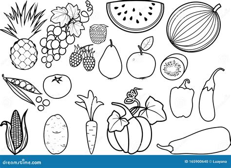 Free Fruits And Vegetable Coloring Pages