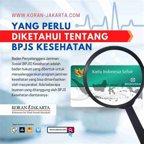 Layanan BPJS Kesehatan Infografis Koran Jakarta