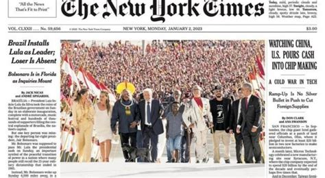 The New York Times Lula é Capa De Jornais Internacionais Após A Posse