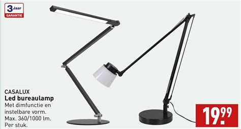 CASALUX Led Bureaulamp Aanbieding Bij ALDI