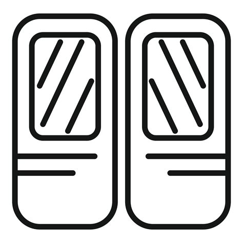 Metro train doors icon outline vector. Railway station 15149507 Vector