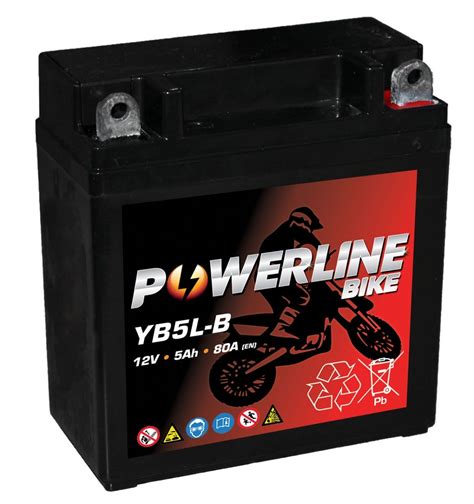 YB5L B AGM Powerline Batterie De Moto 6V 5Ah 6N63B