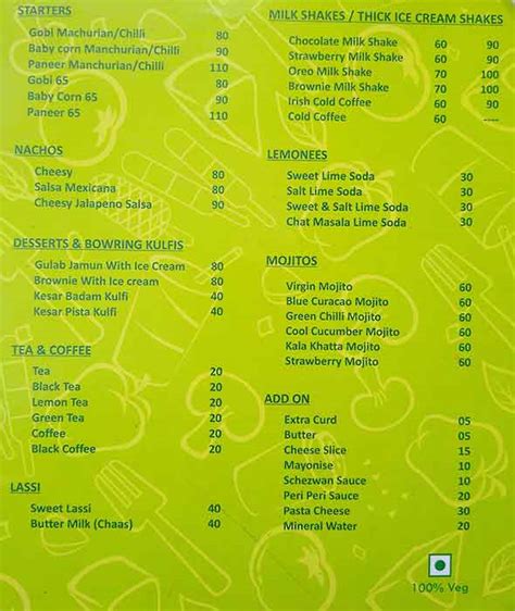 Menu At Desi Vdesi Langford Road Bengaluru