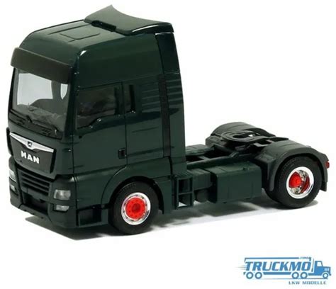 HERPA MAN TGX XXL Euro 6c Zugmaschine dunkelgrün 570485 EUR 18 48