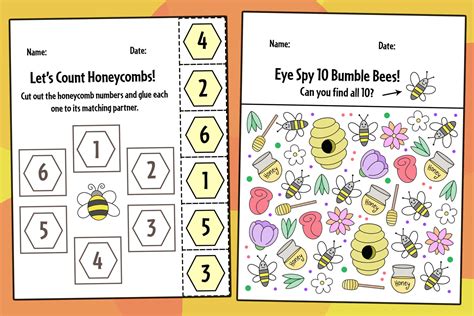 Free Printable Bee Worksheets For Elementary