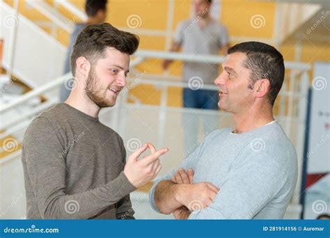 Highschool Boy Talking To Teacher Stock Photo - Image of cute, campus: 281914156