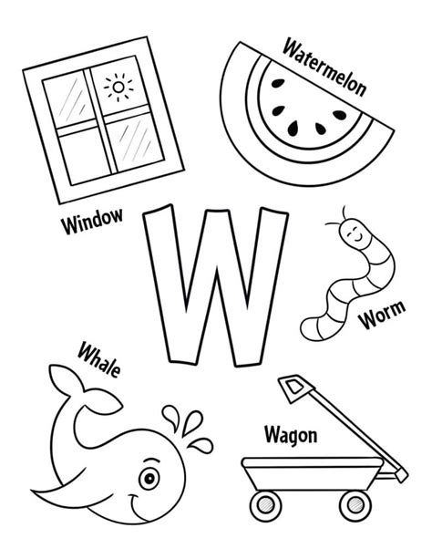 Letter W Preschool Printables Preschool Mom Worksheets Library