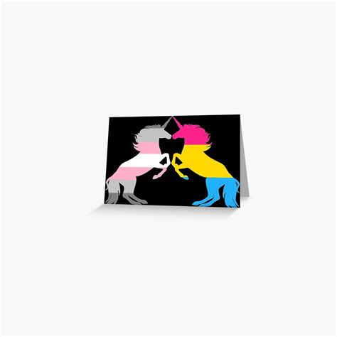 Pansexual Demigirl Pride Unicorns Greeting Card For Sale By