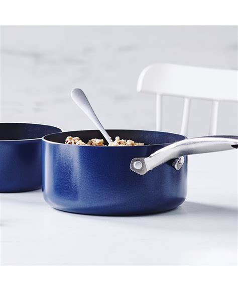 Blue Diamond Diamond-Infused Ceramic Nonstick 2-Qt. Saucepan with Lid - Macy's