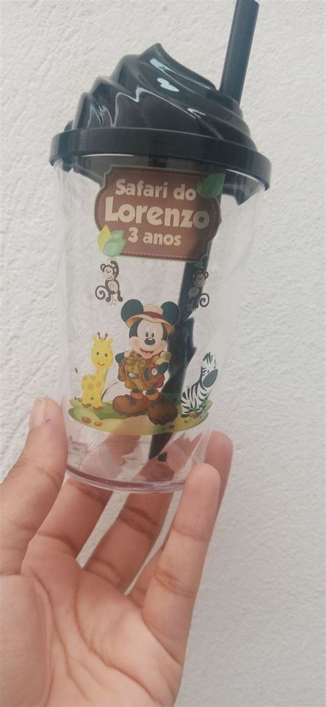 Copo Ml Personalizados Mickey Safari Elo Produtos Especiais