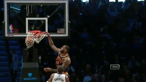 Lebron James Throws Down The Ferocious Alley Oop Jam Youtube