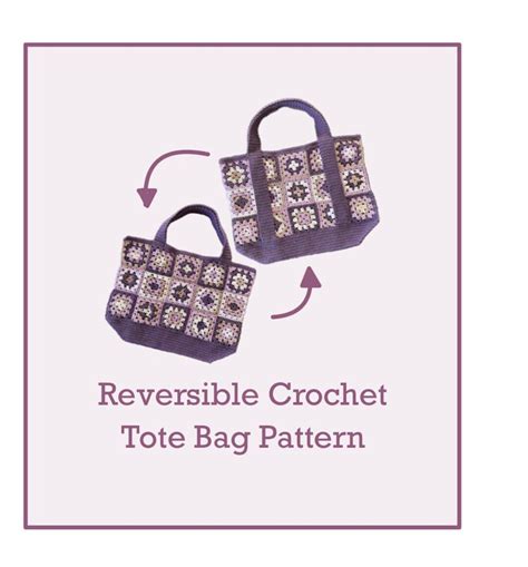 Reversible Crochet Tote Bag Pattern For Beginners Tj S Inspired Crochet Tote Bag Pattern Only