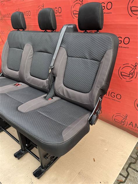 Seat Triple Bench Fiat Talento Trafic Opel Vauxhall Vivaro NV300 Belts