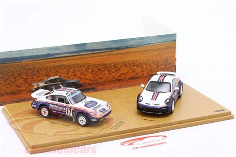 Spark Car Set Dakar Rallye Rothmans Porsche